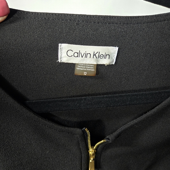 Calvin Klein Black Dress with Gold Zipper - Picture 4 of 4